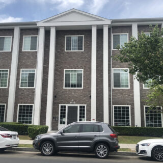 Exterior of apartment building